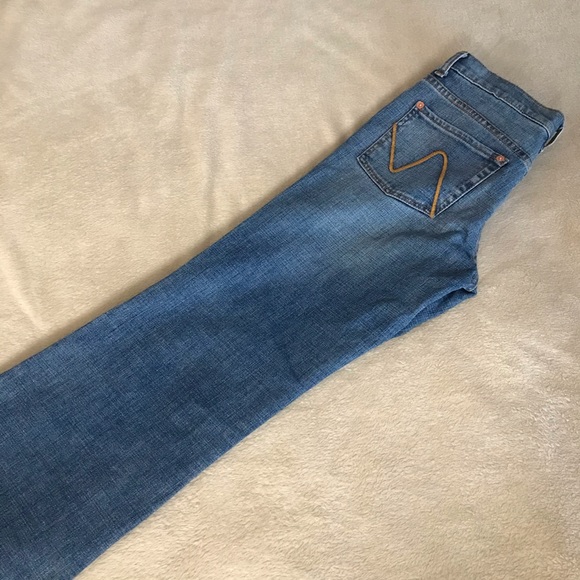 Willi Smith Wide Leg Blue Jeans - Size 4 - Picture 4 of 11